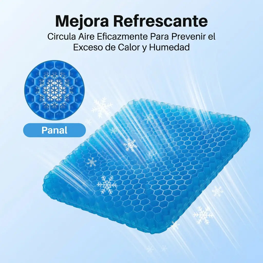 Cojín Ergonómico de Gel Doble Capa con Base Antideslizante
