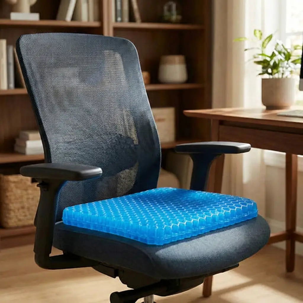 Cojín Ergonómico de Gel Doble Capa con Base Antideslizante