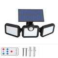 Lámpara Solar LED de 3 Paneles con Sensor de Movimiento